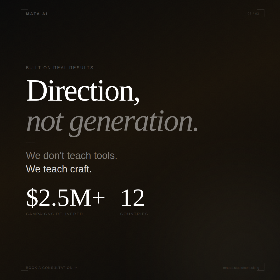 AI Consulting - Direction not generation
