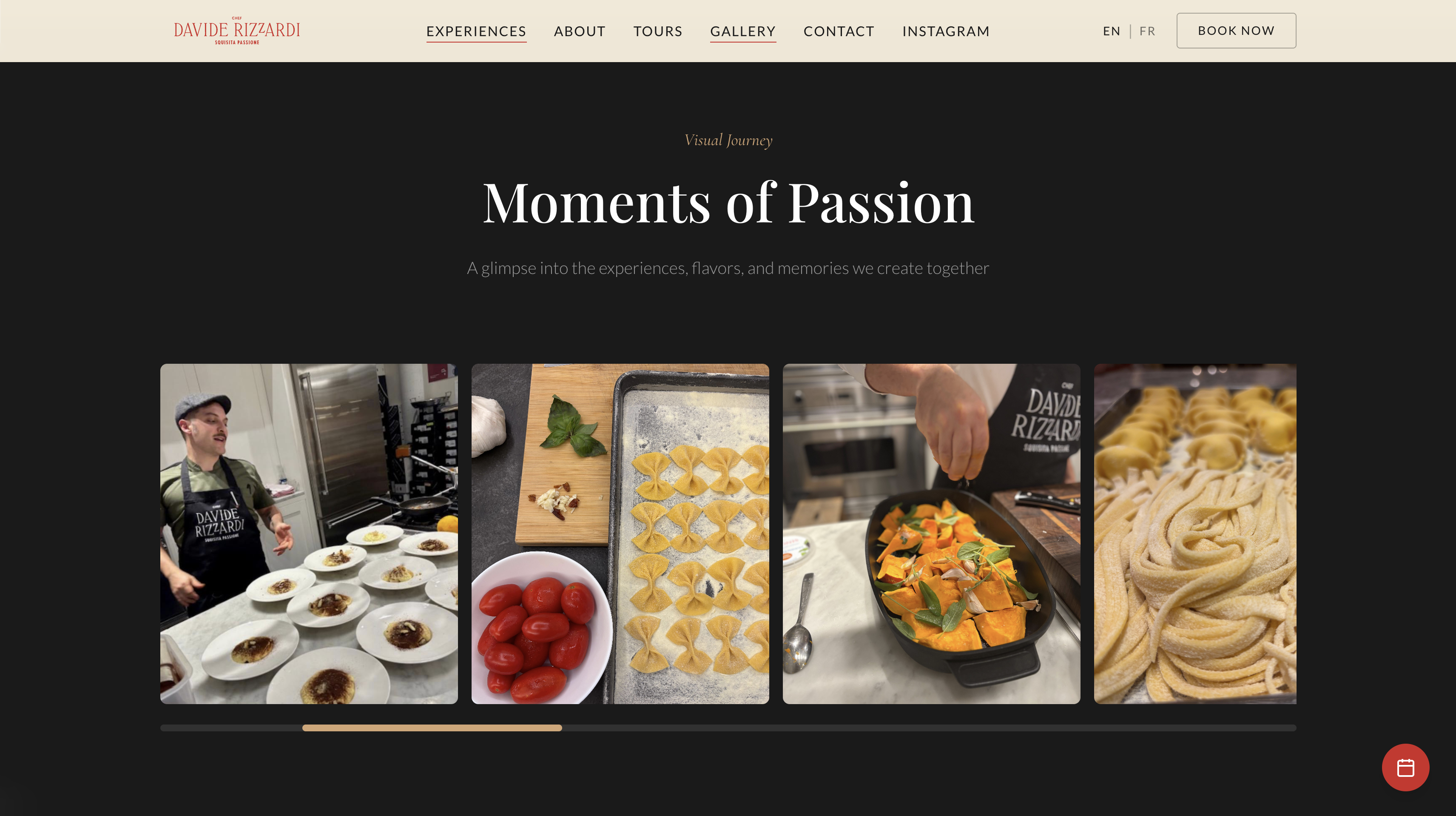 Squisita Passione website mobile responsive view